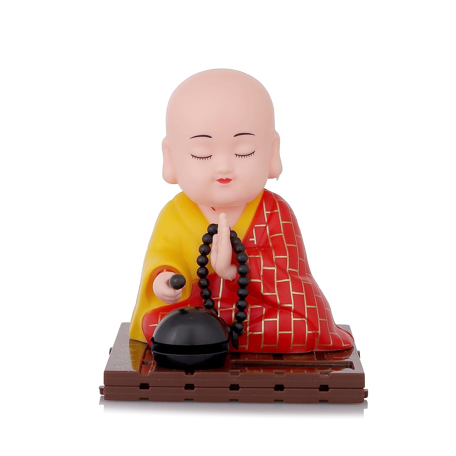 Solar Powered Sitting  Buddha Statue  Moving Head And Hand (1 Pc  Medium) - LootFaat