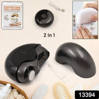 2-in-1 Electric Nail Clipper & File with Light