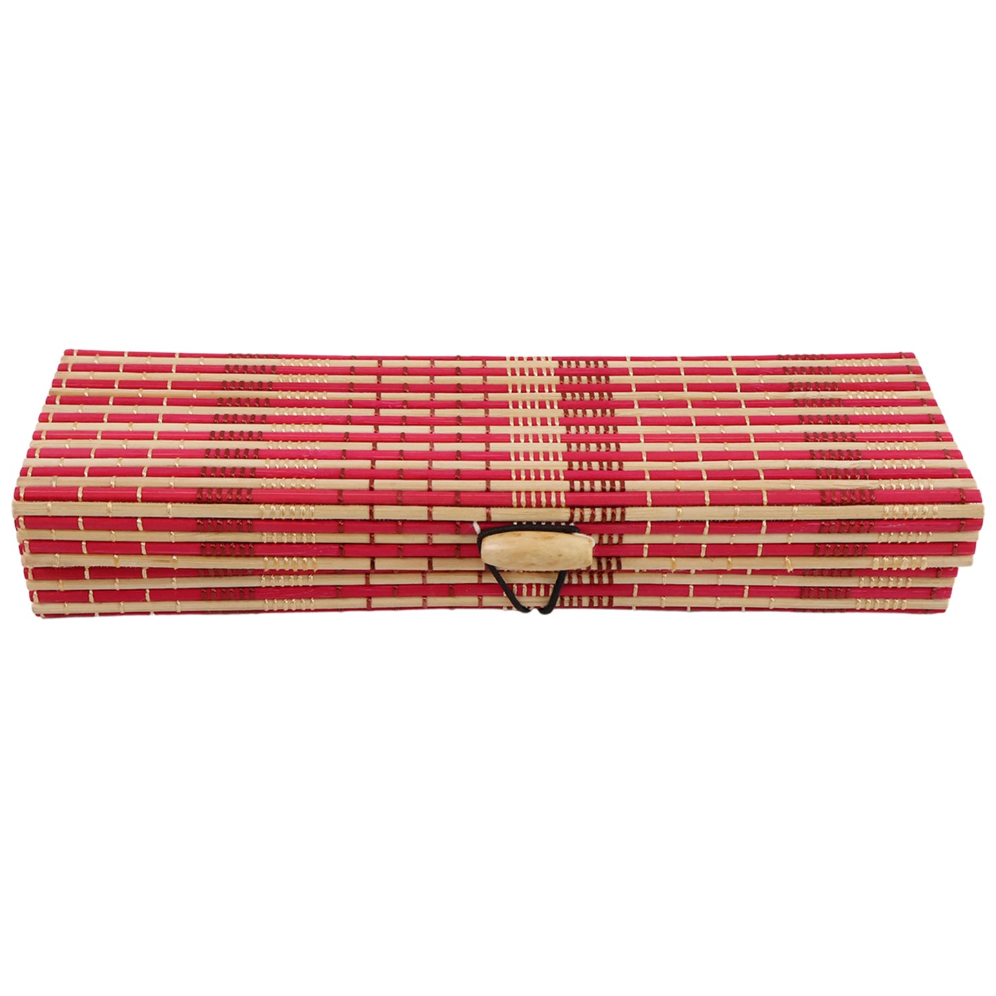 Multi-purpose Handcrafted Bamboo Mat Style Pen Pencil  Makeup Box (1 Pc)