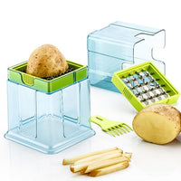 2 In 1 Potato Chipser  Slicer French Fries Maker Finger Chips  Plastic  Two Blades Finger Chips Cutter For Kitchen Accessoryvegetable Fruit Slicer (1 Pc) - LootFaat