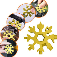 Durable  Portable 18 In 1 Snowflake Multi-tool Snowflake Bottle Opener Flat Phillips Screwdriver Kit Wrench - LootFaat