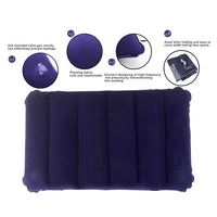 Velvet Air Inflatable Travel Pillow (Blue) - LootFaat
