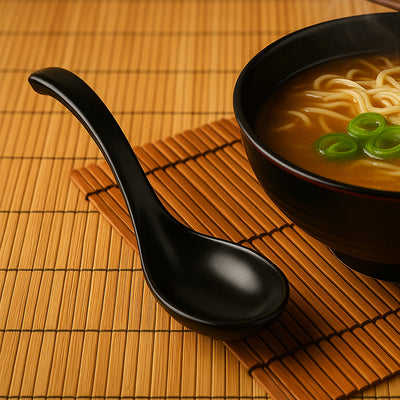 Plastic Soup Spoon  Deep Bowl (1 Pc  Black) - second image