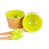 Ice-cream Waffle Spoon Bowel Cup Set  Premium Ice Cream Set  Ice-cream Bowel With Spoon 2pc Couple Bowl Set