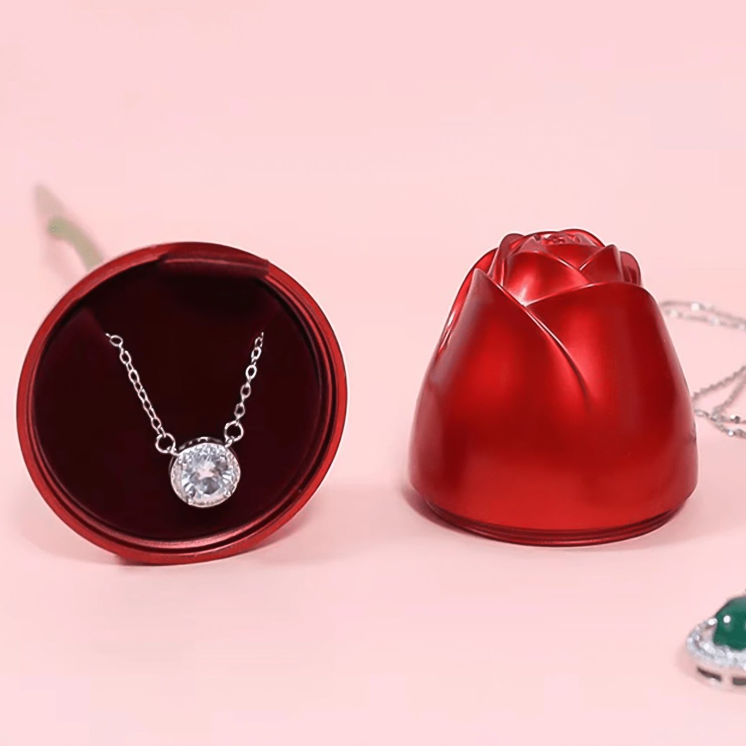 Metal Red Rose Couple Jewelry Box-fancy Jewelry Box (1 Pc) - LootFaat
