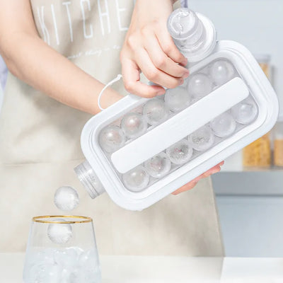 5359 Ice Tray Foldable Ice Cube Molds With Lid2-in-1 Ice Box Ice Cube Speeder Ice Ball Maker Ice Cube Making Bottle14-ice Balls For Outing Camping Hiking - second image