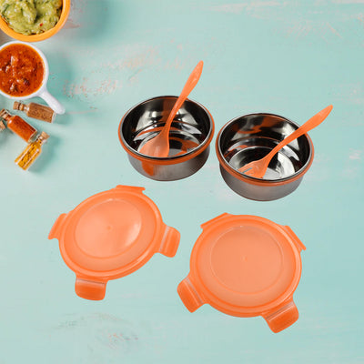 Airtight  Leak Proof Stainless Steel Container Multi Compartment Lunch Box Carry To All Type Lunch In Lunch Box  Premium Quality Lunch Box Ideal For Office  School Kids  Travelling Ideal (3 Different Lunch Box) - second image