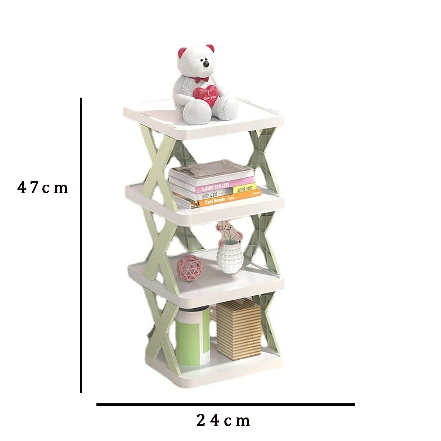 4 Layer Shoes Stand Shoe Tower Rack Suit For Small Spaces Closet Small Entryway Easy Assembly And Stable In Structure Corner Storage Cabinet For Saving Space - LootFaat