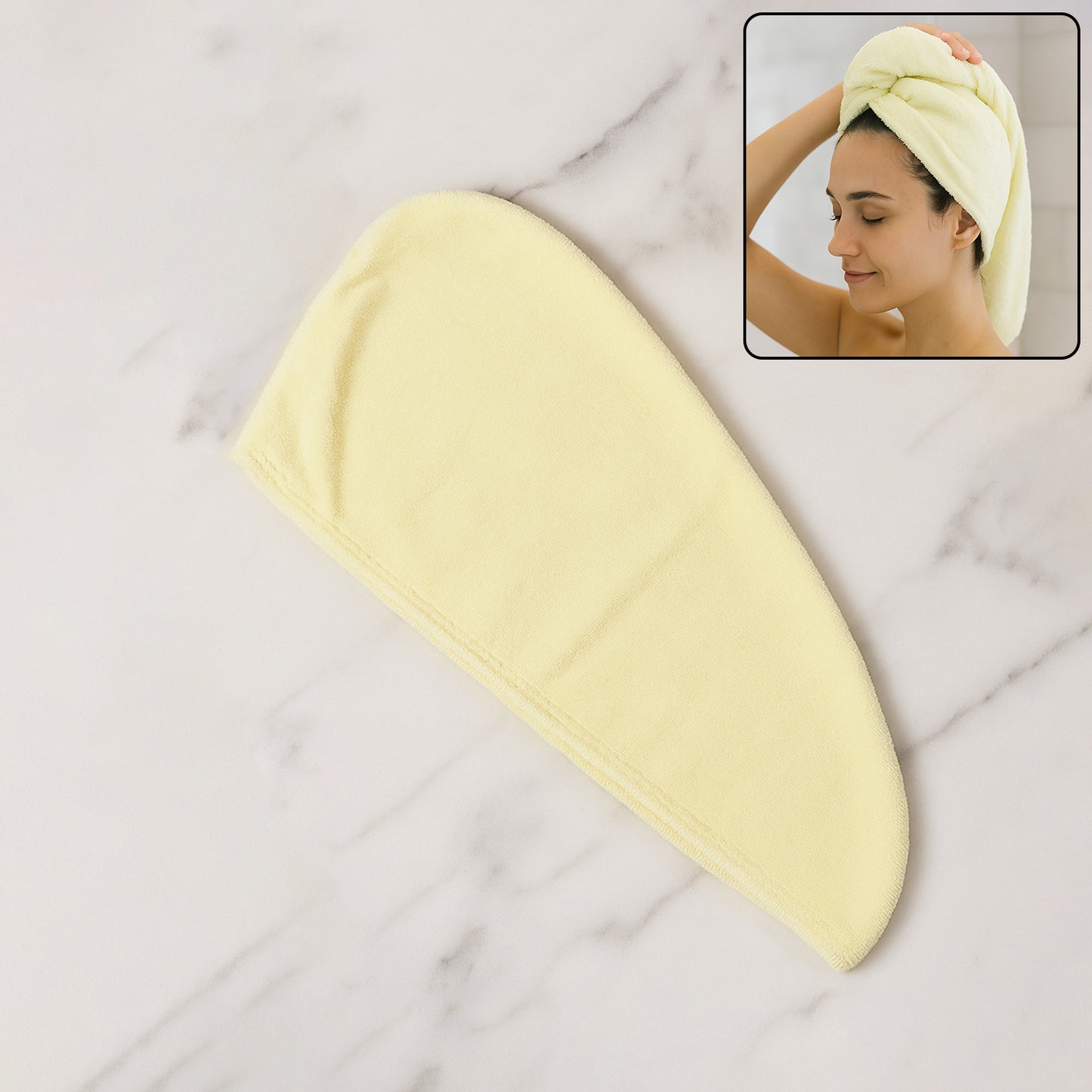 Hair Drying Towel Wrap Cap For Women (Small  1 Pc)
