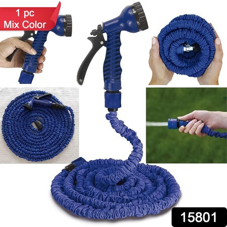 4M Expandable Magic Garden Hose with 7-Mode Spray Gun (Mix Color)