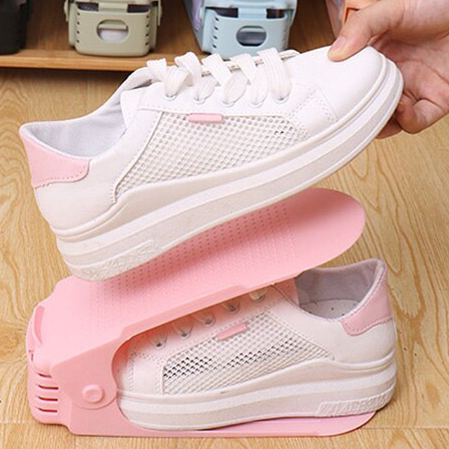 Adjustable Folding Shoe Slots Organizer. - LootFaat
