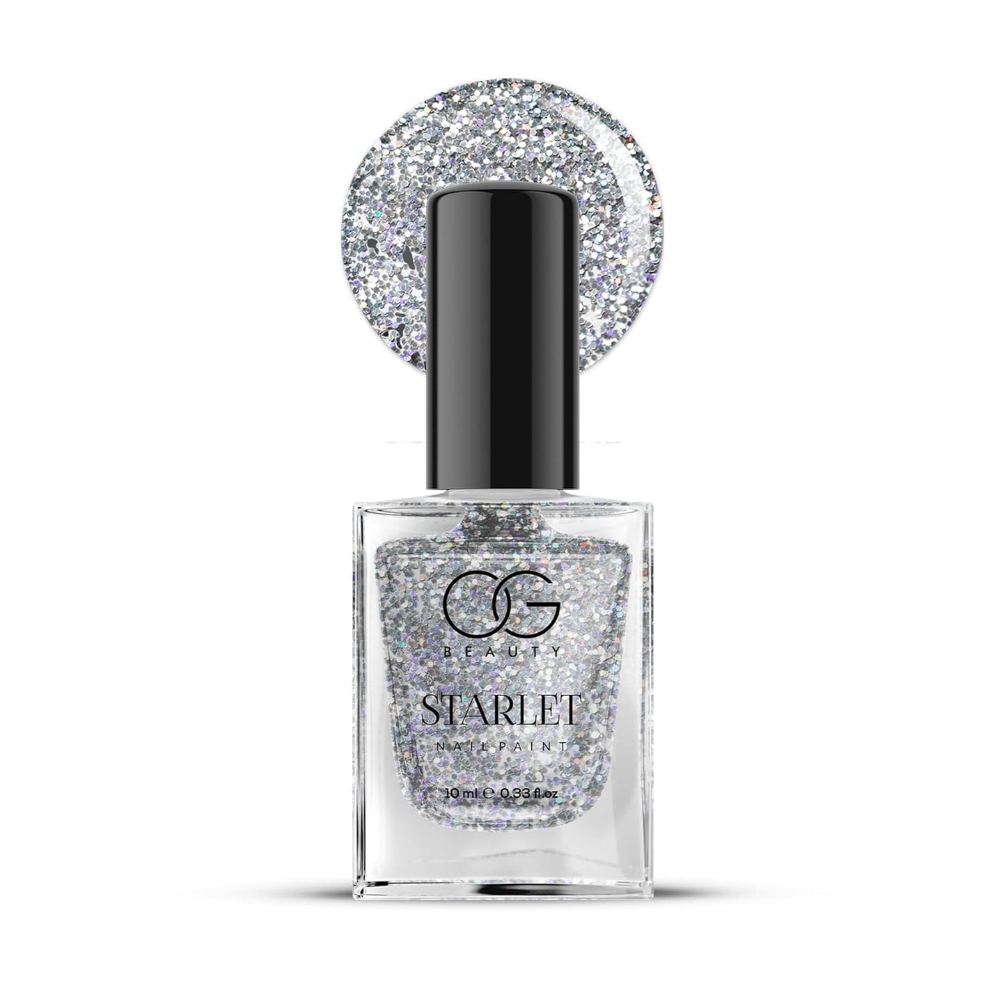 Og Beauty Silver Moonlight Starlet Glitter Nail Paint (10 Ml  1 Pc)