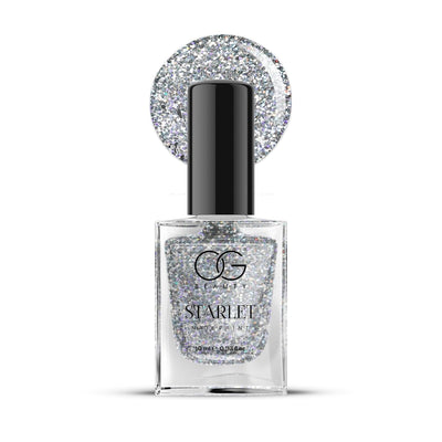 Og Beauty Silver Moonlight Starlet Glitter Nail Paint (10 Ml  1 Pc)