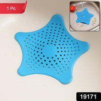 Aqua Blue Silicone Star Shaped Sink Filter Bathroom Hair Catcher Drain Strainers For Basin