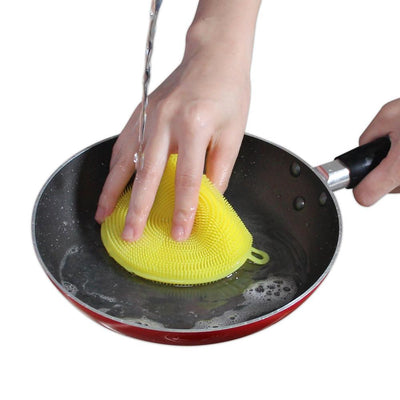 1344 Silicone Dish Scrubber Sponge Mildew Free Non Stick Heat Resistant - second image