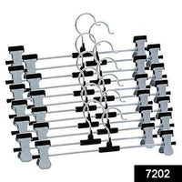 Hangers With 2-adjustable Anti-rust Clips (Pack Of 12) - LootFaat
