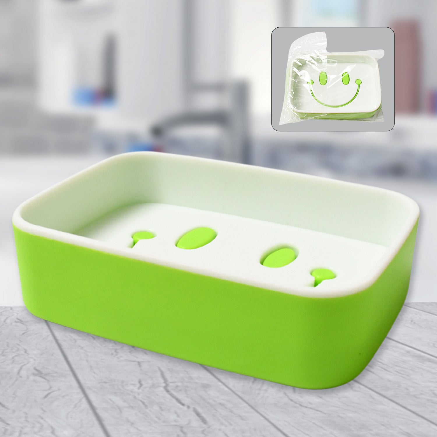 Portable Travel Home Box Cute Cartoons Smile Face Container Draining Holder Soap Dish - LootFaat