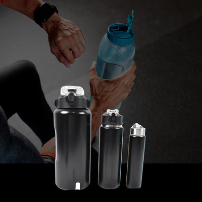 3 In 1 Stainless Steel Insulated Water Bottle Double Wall Vacuum (3 Pcs Set  Different Size) - second image