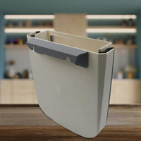 Hanging Trash Can For Kitchen Cabinet Door Small Collapsible Foldable Waste Bins Hanging Trash Holder For Bathroom Bedroom Office Car Portable - LootFaat