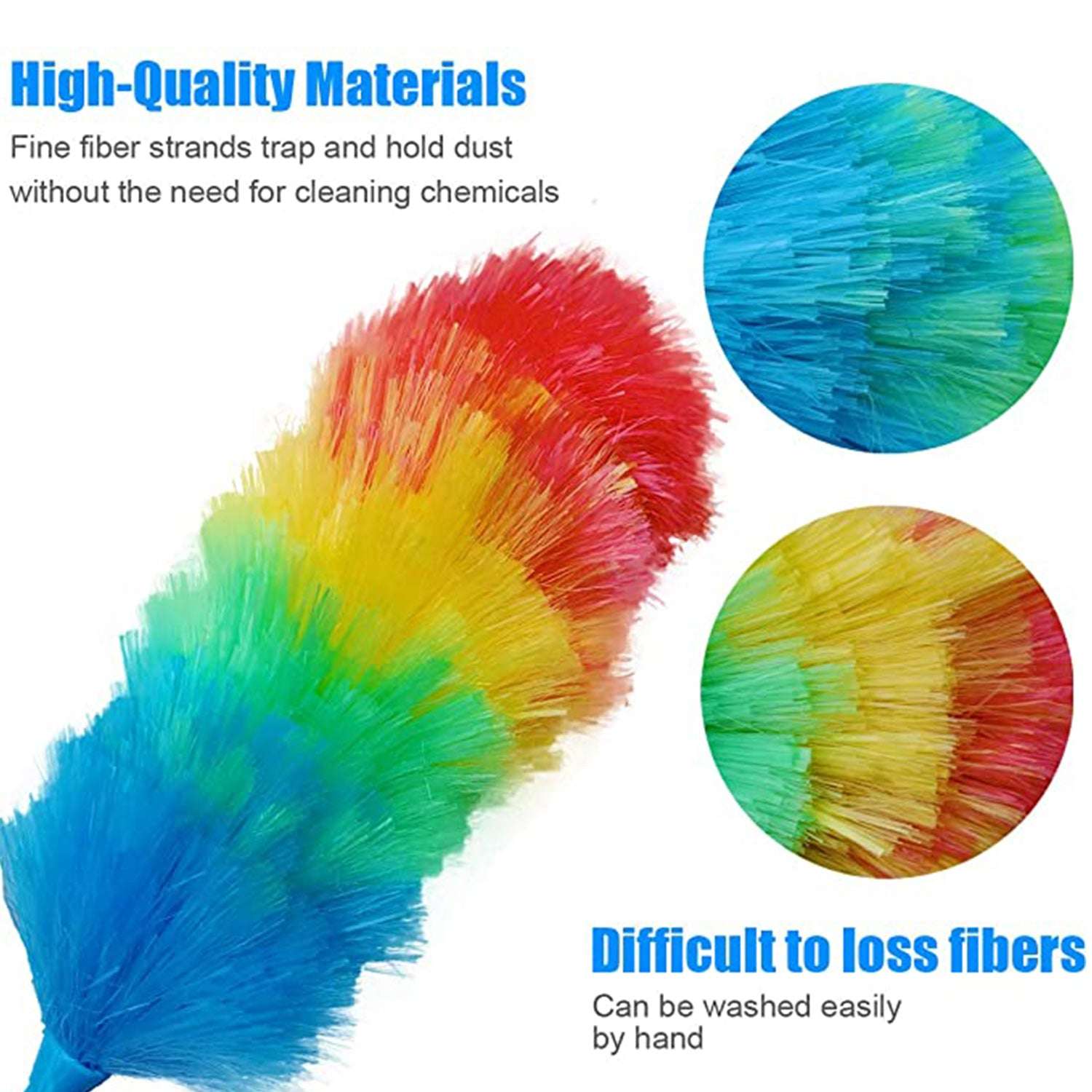 Colorful Feather Duster  Microfiber Duster For Cleaning  Dusting Stick  Dusting Brush - LootFaat