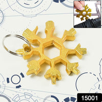 Durable  Portable 18 In 1 Snowflake Multi-tool Snowflake Bottle Opener Flat Phillips Screwdriver Kit Wrench - LootFaat