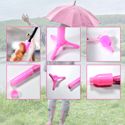 Umbrella With Handle And Lightweight Safety Round Plastic Cap - second image