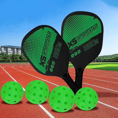 Outdoor Pickleball Paddle Set: 2 Paddles & 4 Balls for Beginners & Intermediates - second image