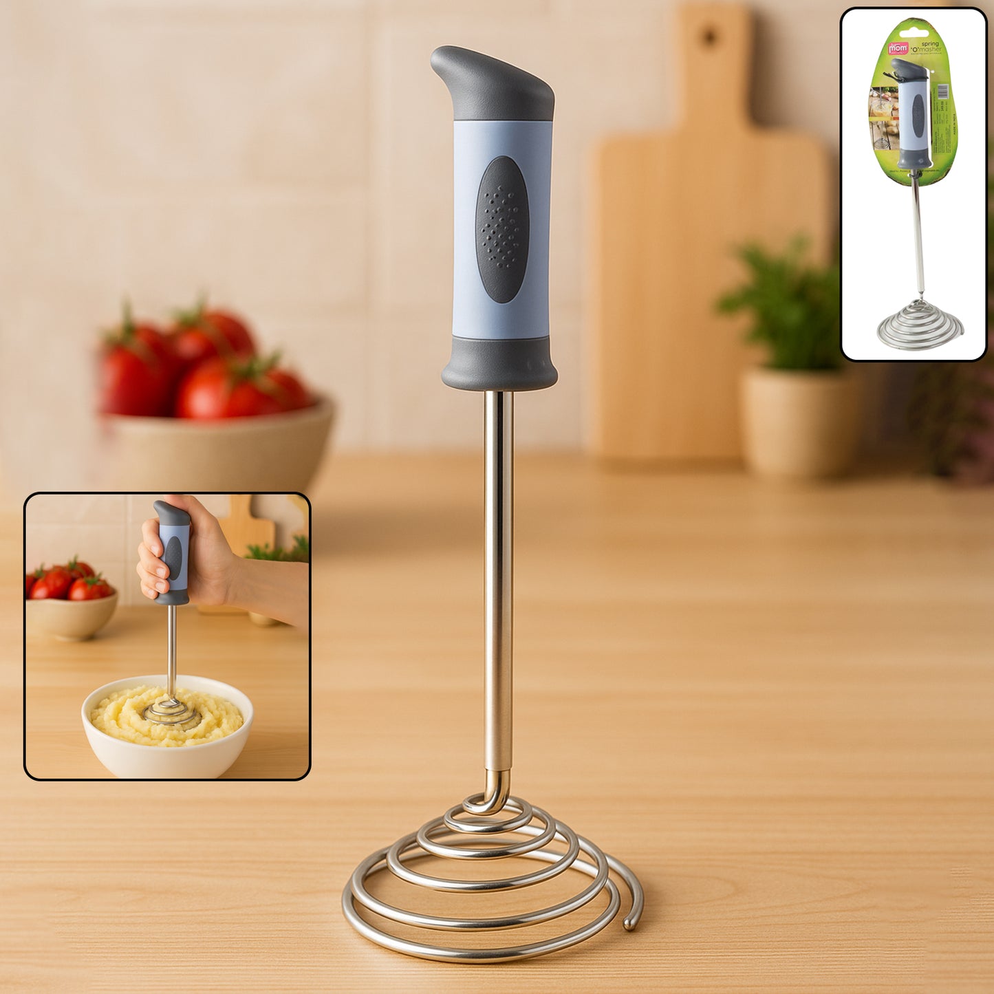Supermom Heavy Duty Stainless Steel Spring Potato Masher