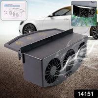 Triple Fan Solar Car Exhaust Fan - Auto Cooling Ventilation System