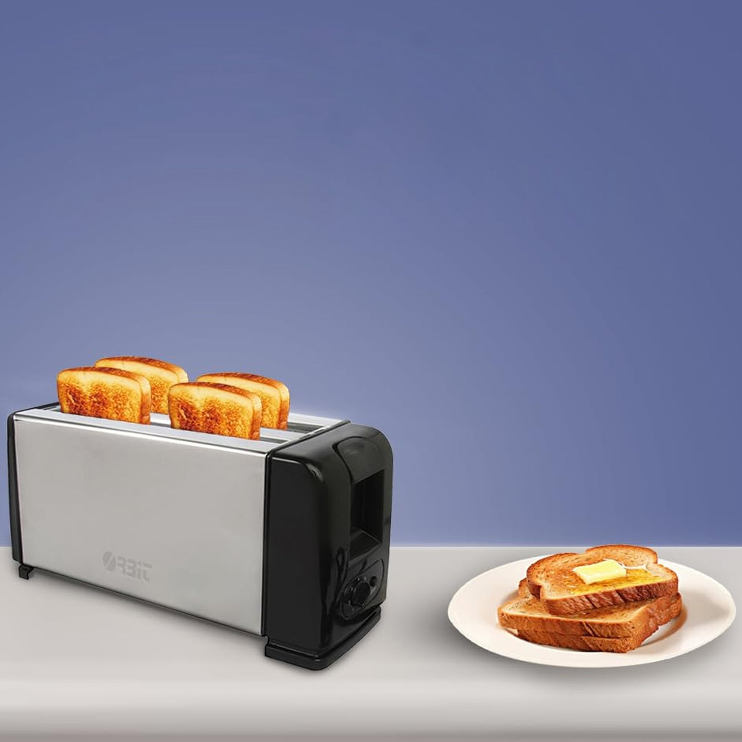 Orbit 1200W Stainless Steel Pop-Up Toaster