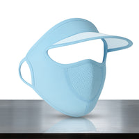 Women's UV Protection Cap with Built-in Mask & Wide Brim Visor