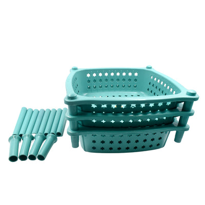 3 Layer Squre Kitchen Trolley Basket - second image