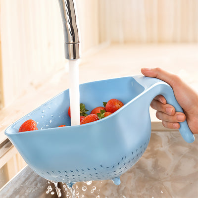 Apex Multi-functional Plastic Strainer Bowl With Ergonomic Handle (1 Pc) - second image