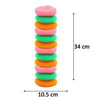 2629 Plastic Scrubber Round Nylon Scrubbers (Pack Of 12)