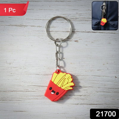 Cute Smiley French Fries Shape Cartoon Keychain (1 Pc) - second image