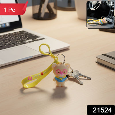 Cute Cartoon Bear Silicone Keychain (1 Pc) - second image