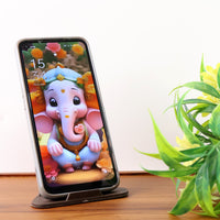 Pyramid Brown Mobile Stand With 3 Different Inclined Angles