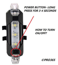 Rechargeable Bicycle Front Waterproof Led Light (White) - LootFaat