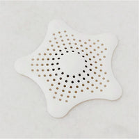 White Silicone Star Shaped Sink Filter Bathroom Hair Catcher Drain Strainers For Basin