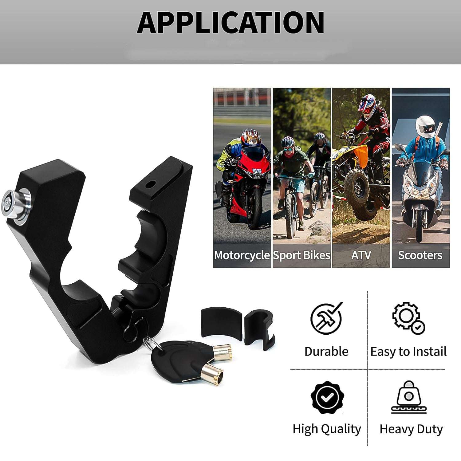 Motorcycle Grip Lock Universal Motorcycle Handlebar Throttle Grip Security Lock - LootFaat