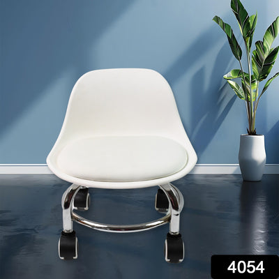 Rolling Stool with Wheels - Low Round Pedicure Stool
