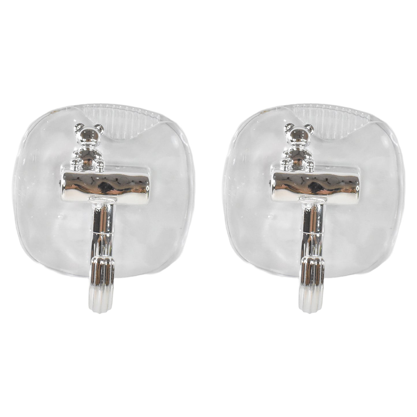 Large Plastic Self Adhesive Wall Hooks (2 Pc) - LootFaat