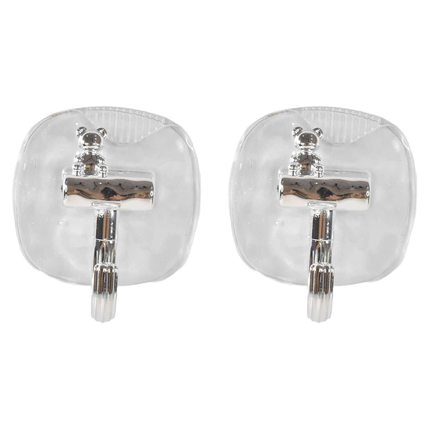 Large Plastic Self Adhesive Wall Hooks (2 Pc) - LootFaat