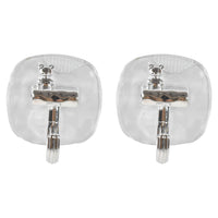 Large Plastic Self Adhesive Wall Hooks (2 Pc) - LootFaat