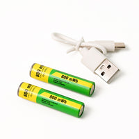 AAA Rechargeable Batteries (800mWh, 2-Pack with Cable)