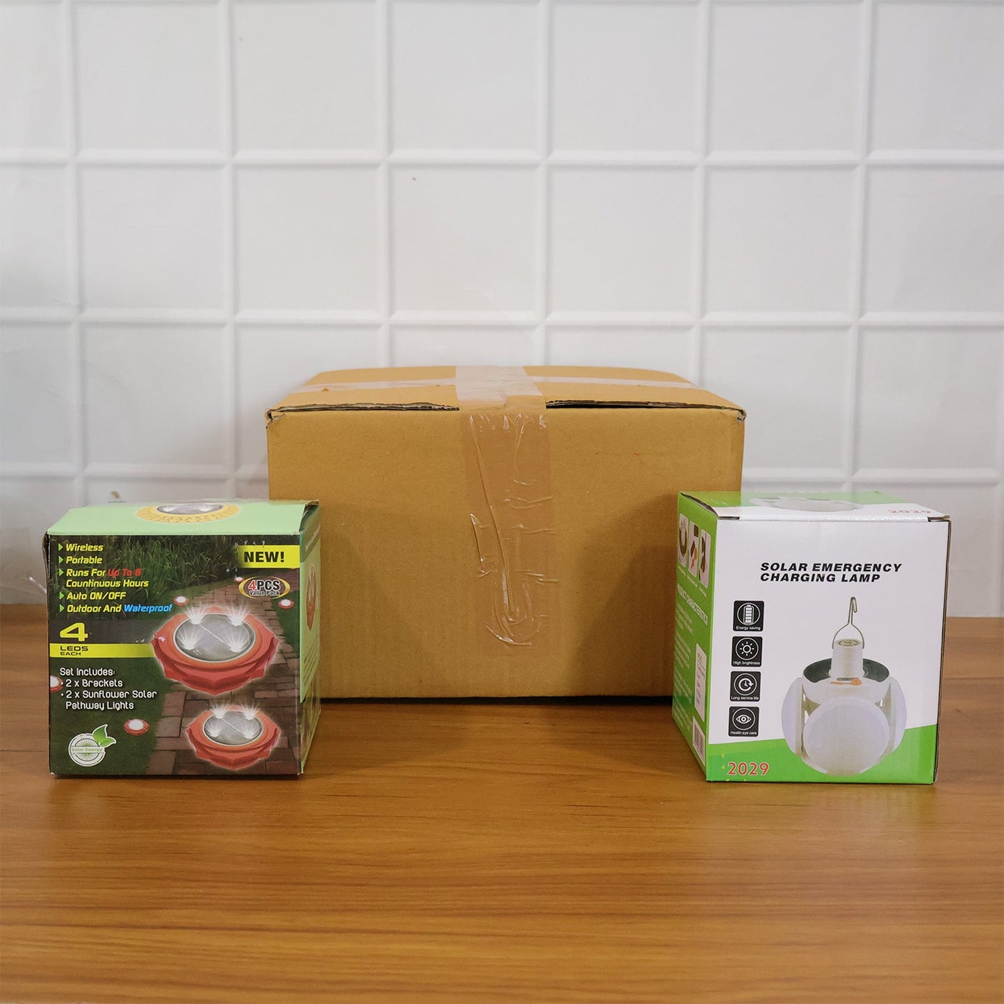 Solar Garden Decorative LED Ground Lights (2 Pc Set)