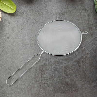 Big Mesh Strainer With Handle Stainless Steel Oil Straine Mesh Sieve Strainer(1 Pc) - second image