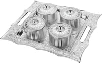 Dry Fruit Air Tight Bowls Tray With Lids 4 Section Snacks Mukhvas Dani - LootFaat