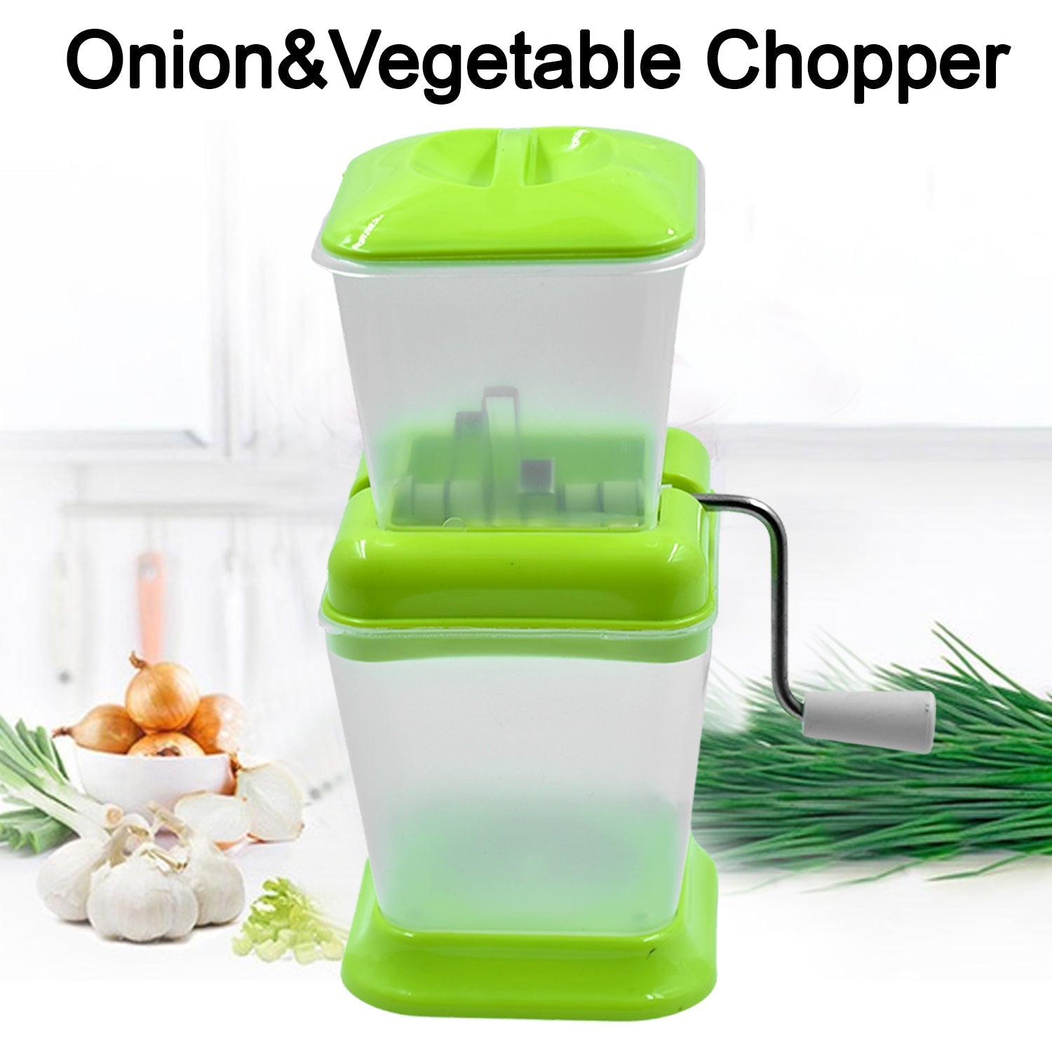 Small Onion Chopper  Vegetable Chopper Quick Cutter With Rotating Blade - LootFaat