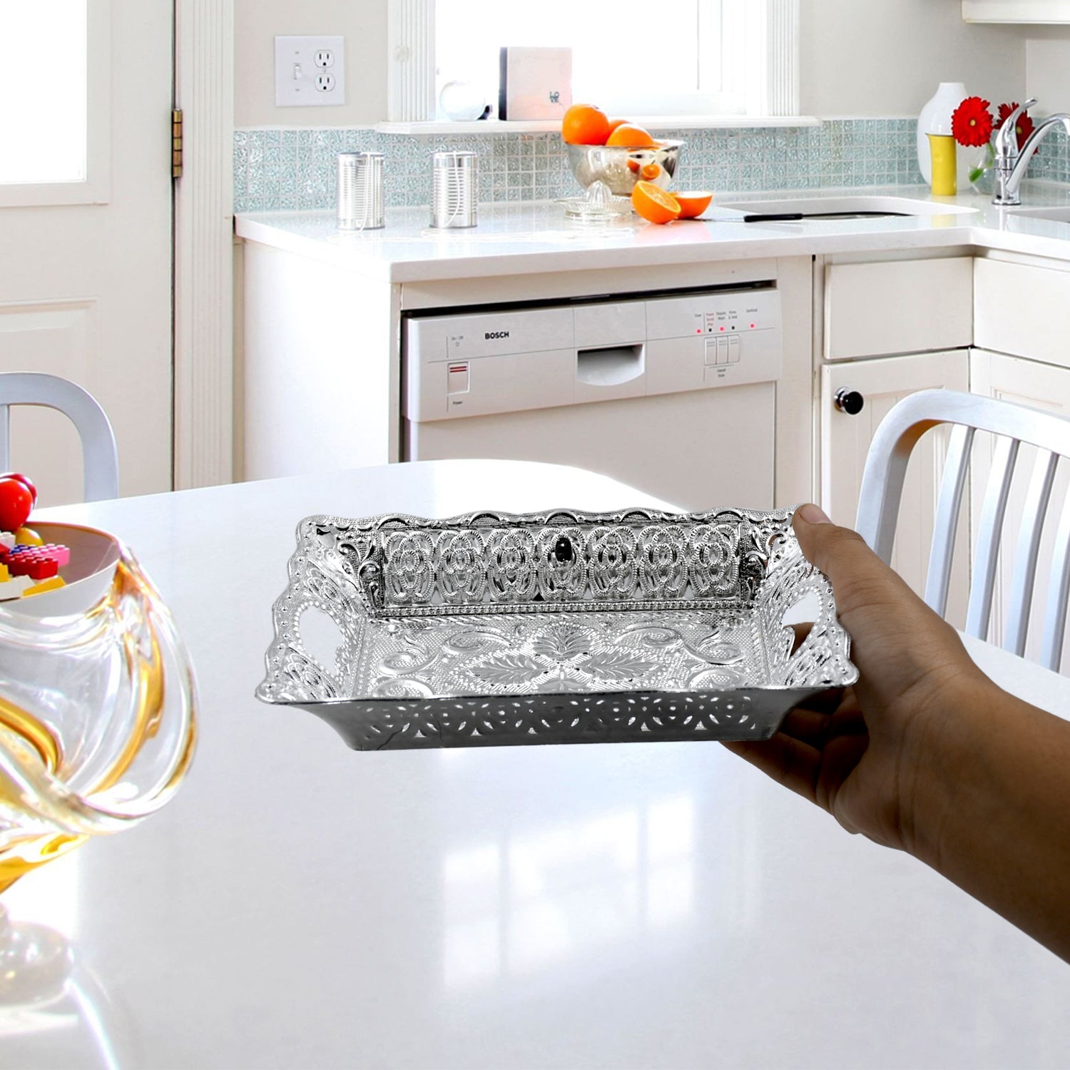 Decorative Mukhwas Serving Tray Serving Mukhwas Plate Fancy Candy Tray Dry Fruit Serving Tray - LootFaat